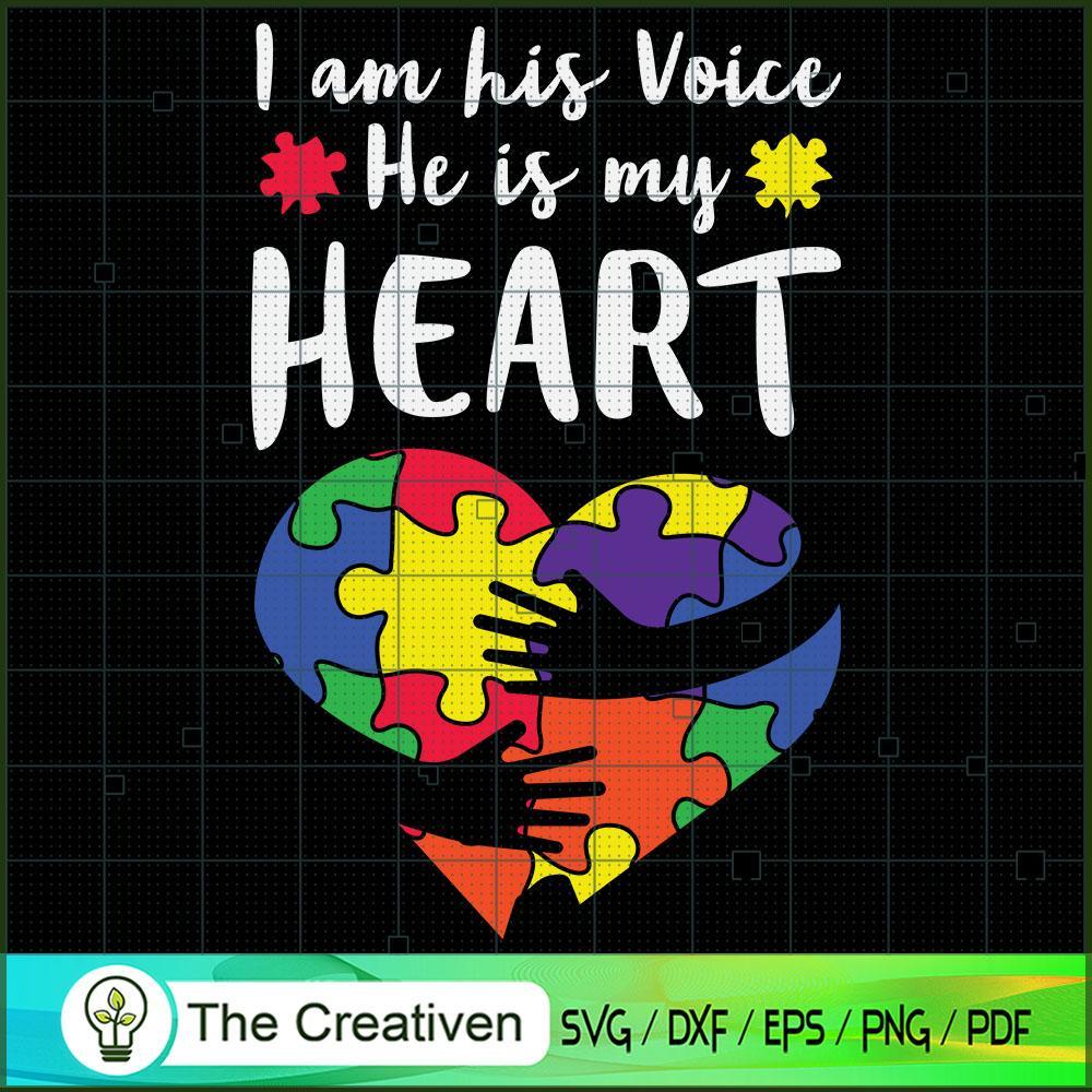 I Am His Voice He is My Hear SVG Cut File for Cricut 1 I Am His Voice He is My Hear SVG Cut File for Cricut