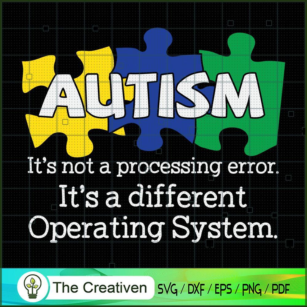 Autism Not Processing Error SVG Cut File for Cricut 1 Autism Not Processing Error SVG Cut File for Cricut