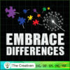 Embrace Differences Autism A SVG Cut File for Cricut