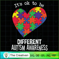It's Ok to Be Different Auti SVG Cut File for Cricut Design 17484