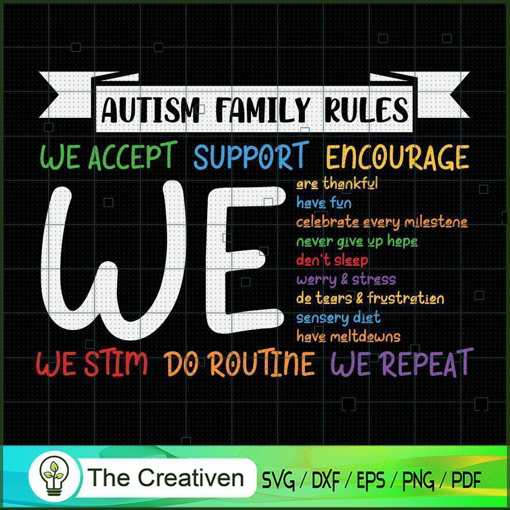 Autism Family Rules Accept S SVG Cut File for Cricut 1 Autism Family Rules Accept S SVG Cut File for Cricut
