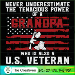 Never Underestimate Grandpa  SVG Cut File for Cricut