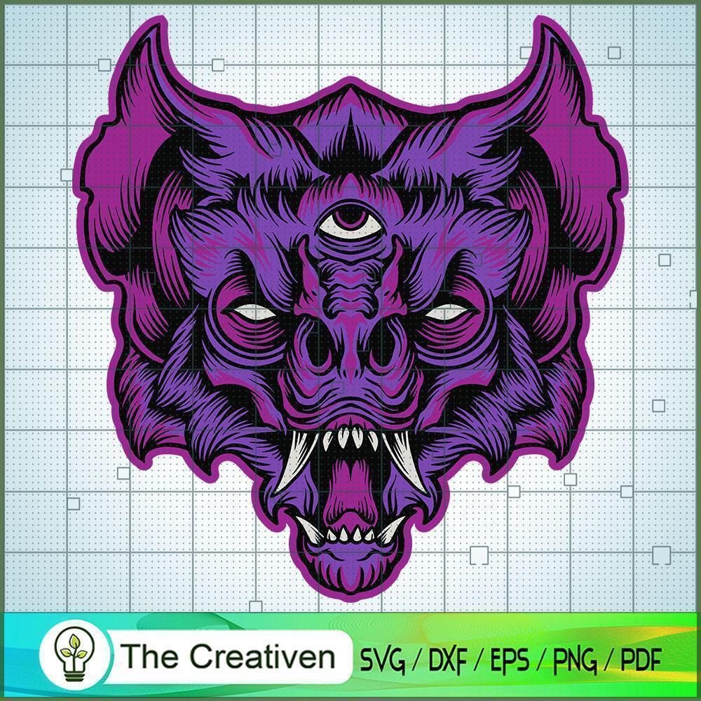 The Bat Head Monster SVG,The Bat SVG, Halloween SVG 1 The Bat Head Monster SVG,The Bat SVG, Halloween SVG