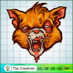 Zombie Cat Vampire Mascot Il SVG Cut File for Cricut
