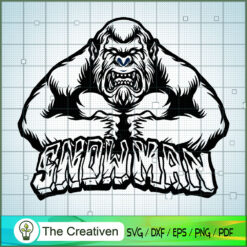 Silhouette Yeti the Snowman  SVG, Skull SVG, Halloween SVG