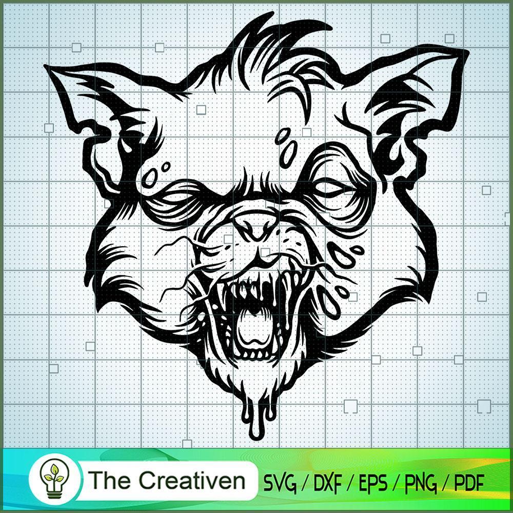 Silhouette Scary Zombie Cat SVG, Skull SVG, Halloween SVG 1 Silhouette Scary Zombie Cat SVG, Skull SVG, Halloween SVG