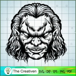 Head Angry Joker Silhouette SVG, Skull SVG, Halloween SVG