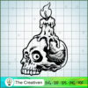 Halloween Burning Candle on Skull SVG, Skull SVG, Halloween SVG 2 4 copy 51