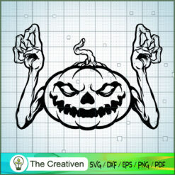 Halloween Jack O Lantern Pumpkin Monster SVG, Skull SVG, Halloween SVG