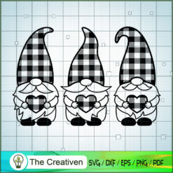 Valentine Gnomes SVG, Gnome with Heart, Gnomes SVG