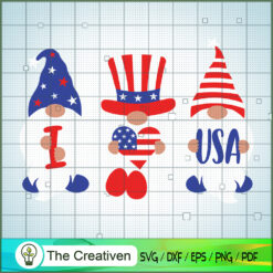 Patriotic Gnomes Svg, 4th of July Gnomes, Gnomes SVG