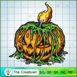 Halloween Candle Light Scary Pumpkin SVG,Pumpkin  SVG, Halloween SVG