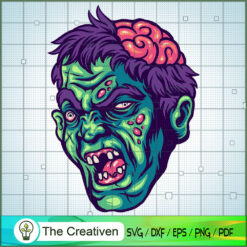 Halloween Scary Zombie Brain Out SVG, SVG, Scary Zombie Halloween SVG