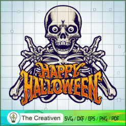 Skull Halloween Treat Pumpki SVG Cut File for Cricut
