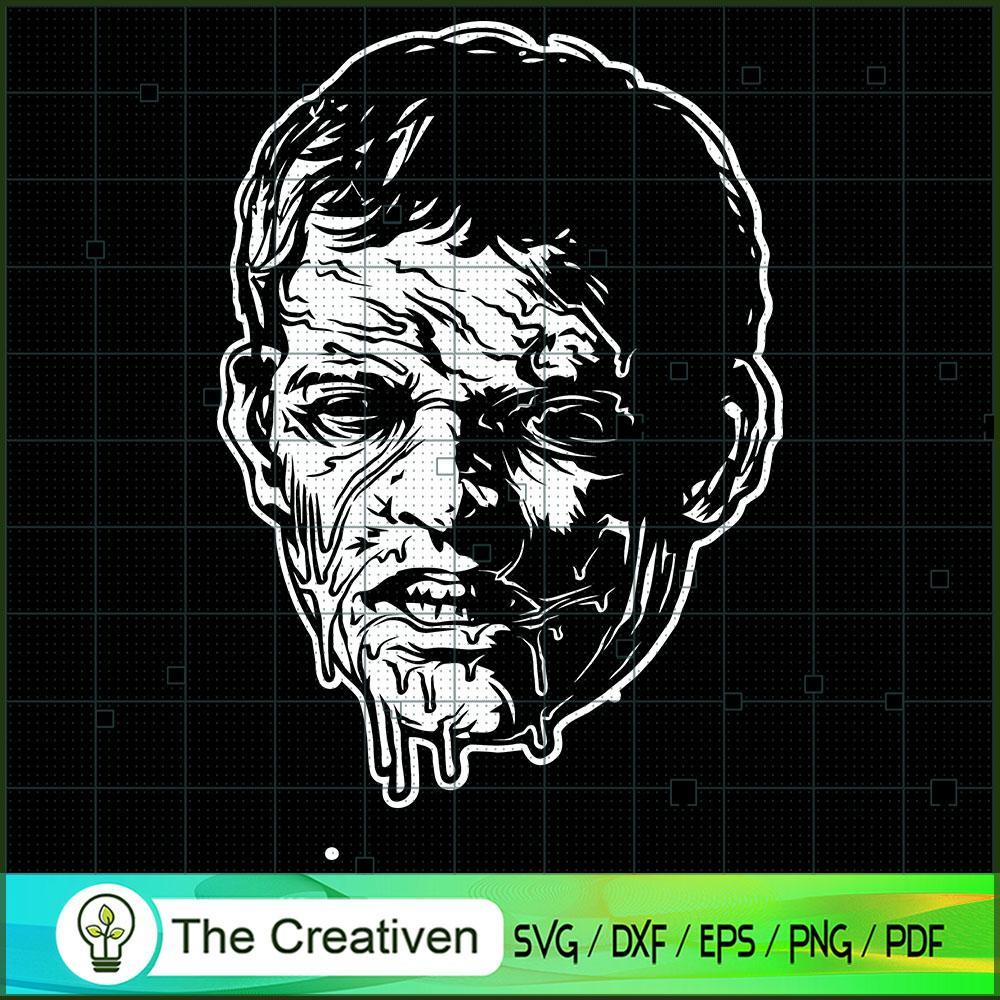 Zombie Head SVG Cut File for Cricut & Silhouette 1 Zombie Head SVG Cut File for Cricut & Silhouette