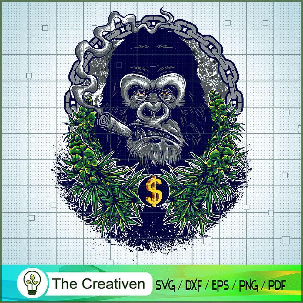 Gorilla Smoke Weed SVG Cut File for Cricut & Silhouette 1 Gorilla Smoke Weed SVG Cut File for Cricut & Silhouette
