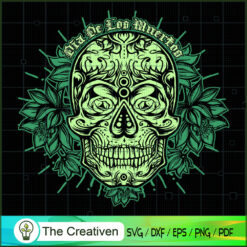 Skull De Los SVG, Skull SVG, Skull Flower SVG
