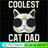 Coolest Cat Dad SVG Cut File for Cricut & Silhouette