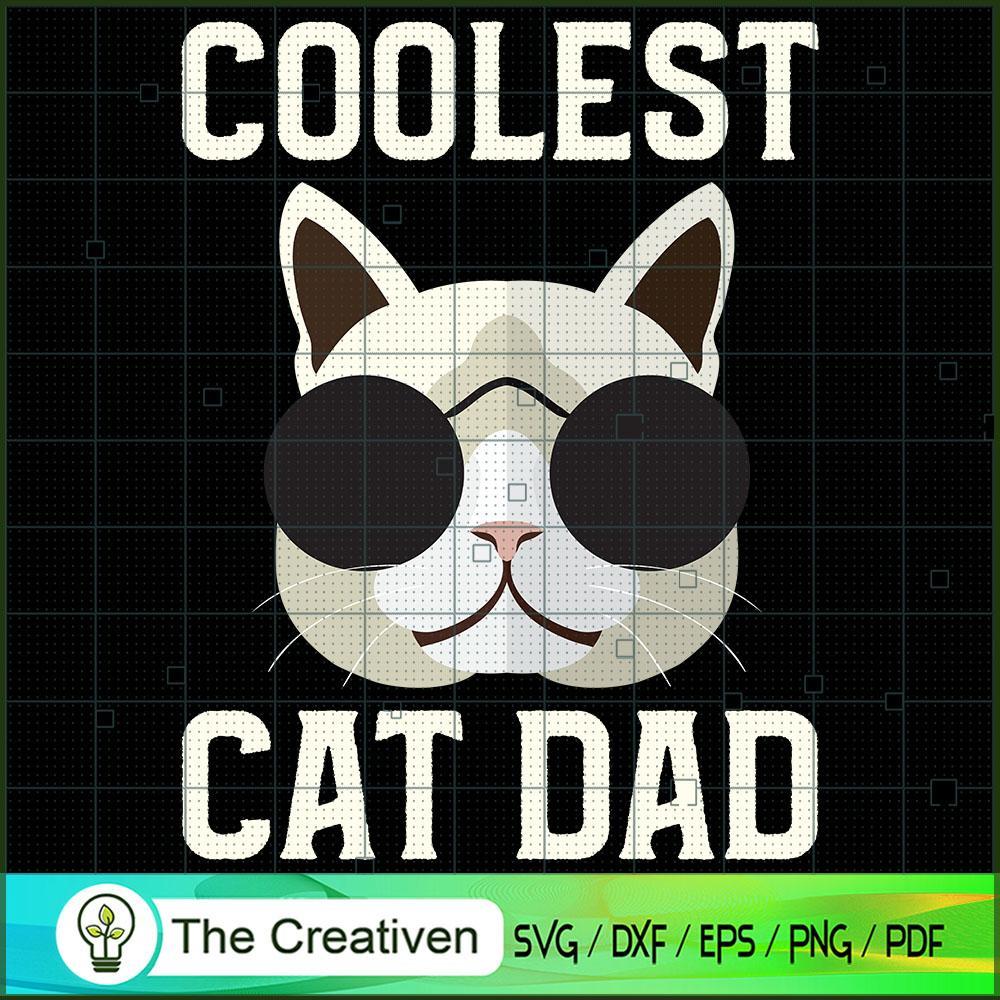 Coolest Cat Dad SVG Cut File for Cricut & Silhouette 1 Coolest Cat Dad SVG Cut File for Cricut & Silhouette