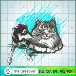 Cat And Dog Art SVG Cut File for Cricut & Silhouette
