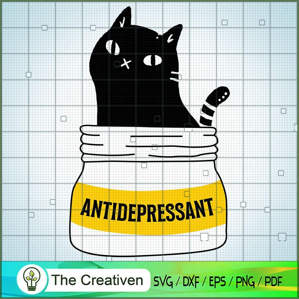 ANTIDEPRESSANT SVG , Cat SVG files For Cricut, Cat SVG, Cat Silhouette 1 ANTIDEPRESSANT SVG , Cat SVG files For Cricut, Cat SVG, Cat Silhouette
