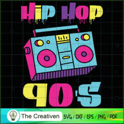 Hip Hop Boombox the 90's Rap SVG Cut File for Cricut