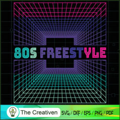 80s Freestyle Neon Light Style SVG, Vintage 80s SVG, Old Style SVG