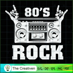 80s Rock 80's Rock Music Cassette SVG, Vintage 80s SVG, Old Style SVG