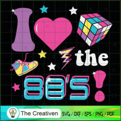 Funny 80s Retro Party Rubik  SVG Cut File for Cricut