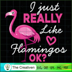 Flocking Hip Funny Pink Flamingo SVG Cut File for Cric Design 16037