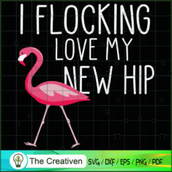 Flocking Hip Funny Pink Flamingo SVG Cut File for Cric Design 16025