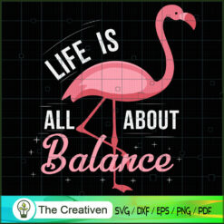 Flamingo Life is All About B SVG Cut File for Cricut