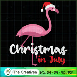 Christmas in July Flamingo S SVG Cut File for Cricut