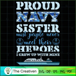 Proud Navy Sister SVG Cut File for Cricut & Silhouette