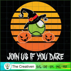 Tennis Halloween Witch Hat Pumpkin SVG, Witch Hat SVG, Halloween SVG