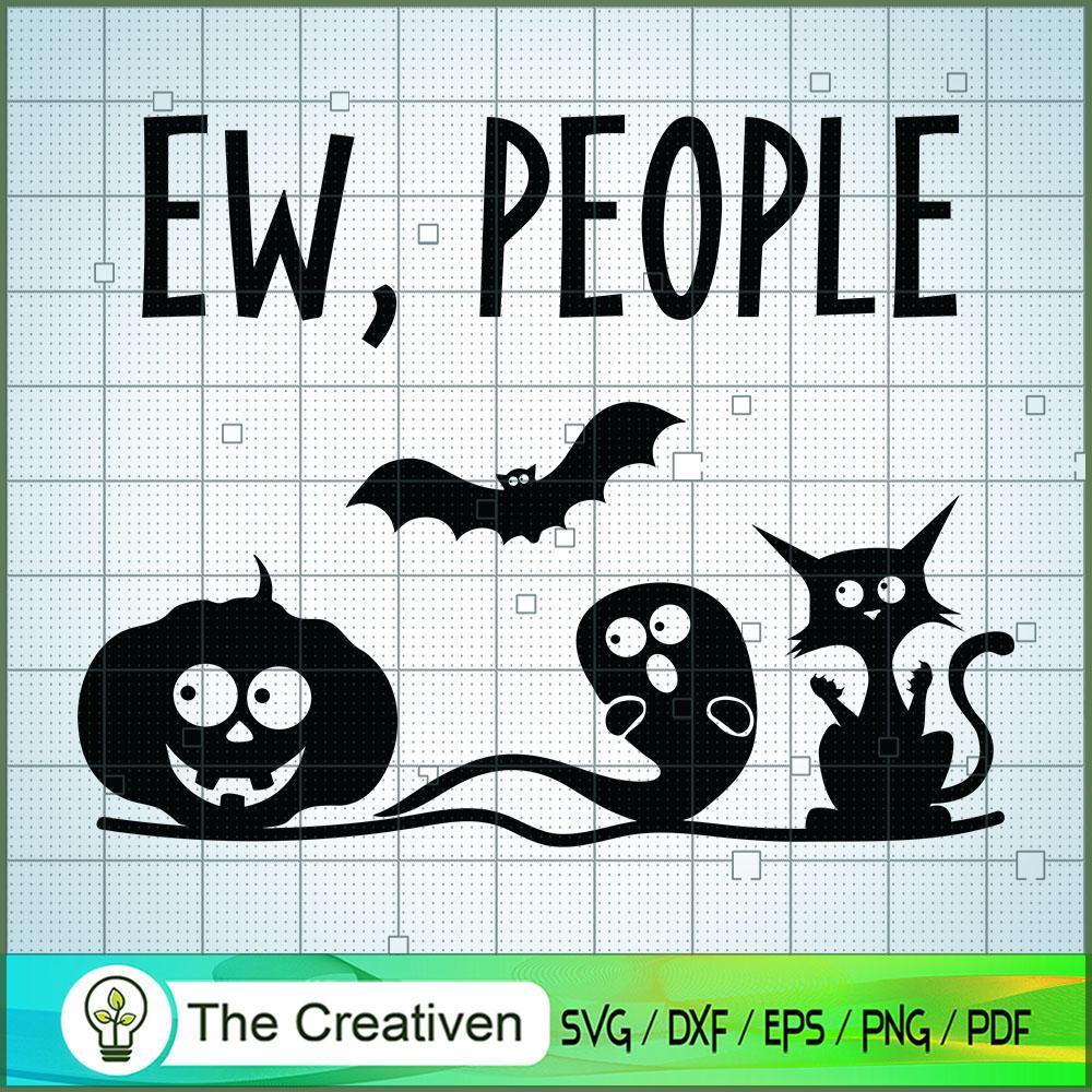 Ew People Funny Cat Pumpkin SVG Cut File for Cricut 1 Ew People Funny Cat Pumpkin SVG Cut File for Cricut