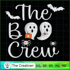 The Boo Crew Funny Bat Halloween SVG, Funny Bat SVG, Halloween SVG
