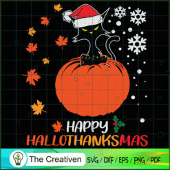 Black Cat Halloween Xmas Hal SVG Cut File for Cricut