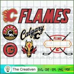 Calgary Flames Bundle SVG Cut File for Cricut & Silhouette