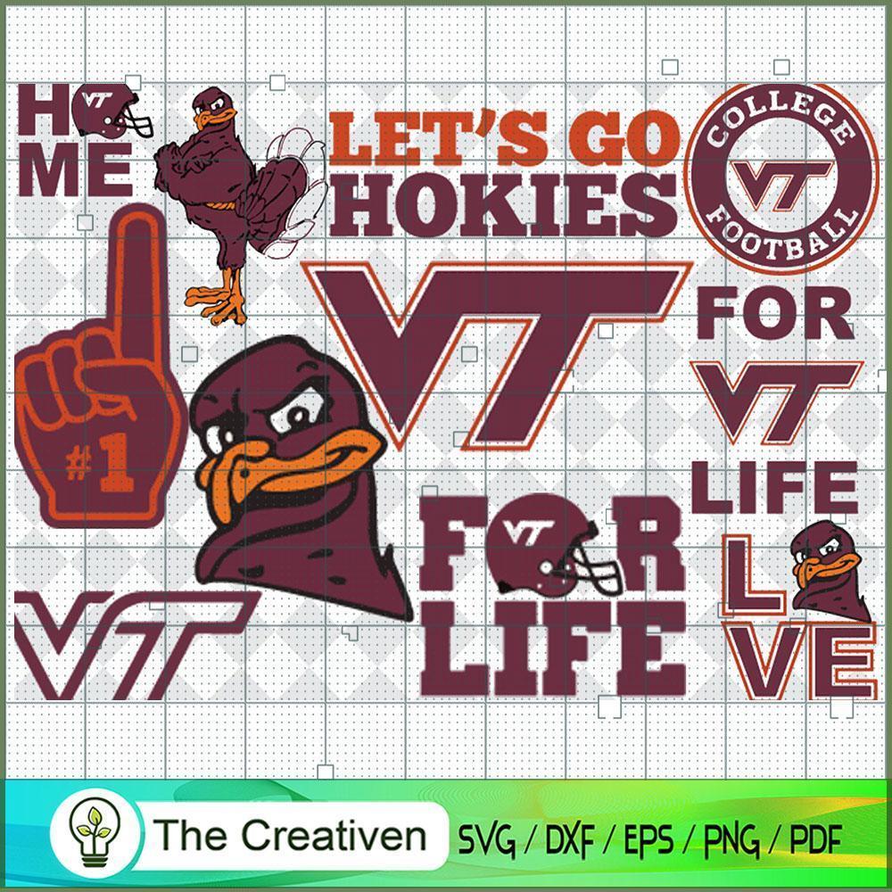 Let's Go Hokies Bundle SVG Cut File for Cricut & Silhouette 1 Let's Go Hokies Bundle SVG Cut File for Cricut & Silhouette