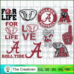 Crimson Tide Bundle SVG Cut File for Cricut & Silhouette