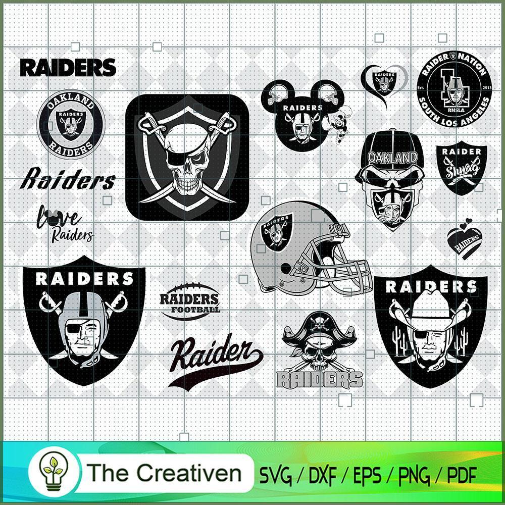 Oakland Raiders Bundle SVG Cut File for Cricut & Silhouette 1 Oakland Raiders Bundle SVG Cut File for Cricut & Silhouette