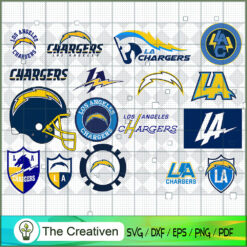 Los Angeles Chargers Bundle SVG Cut File for Cricut & Silhouette