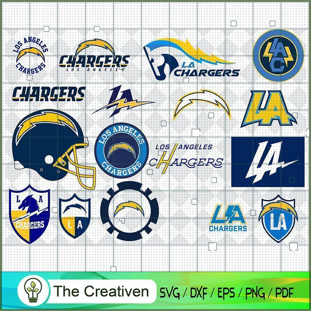 Los Angeles Chargers Bundle SVG Cut File for Cricut & Silhouette 1 Los Angeles Chargers Bundle SVG Cut File for Cricut & Silhouette