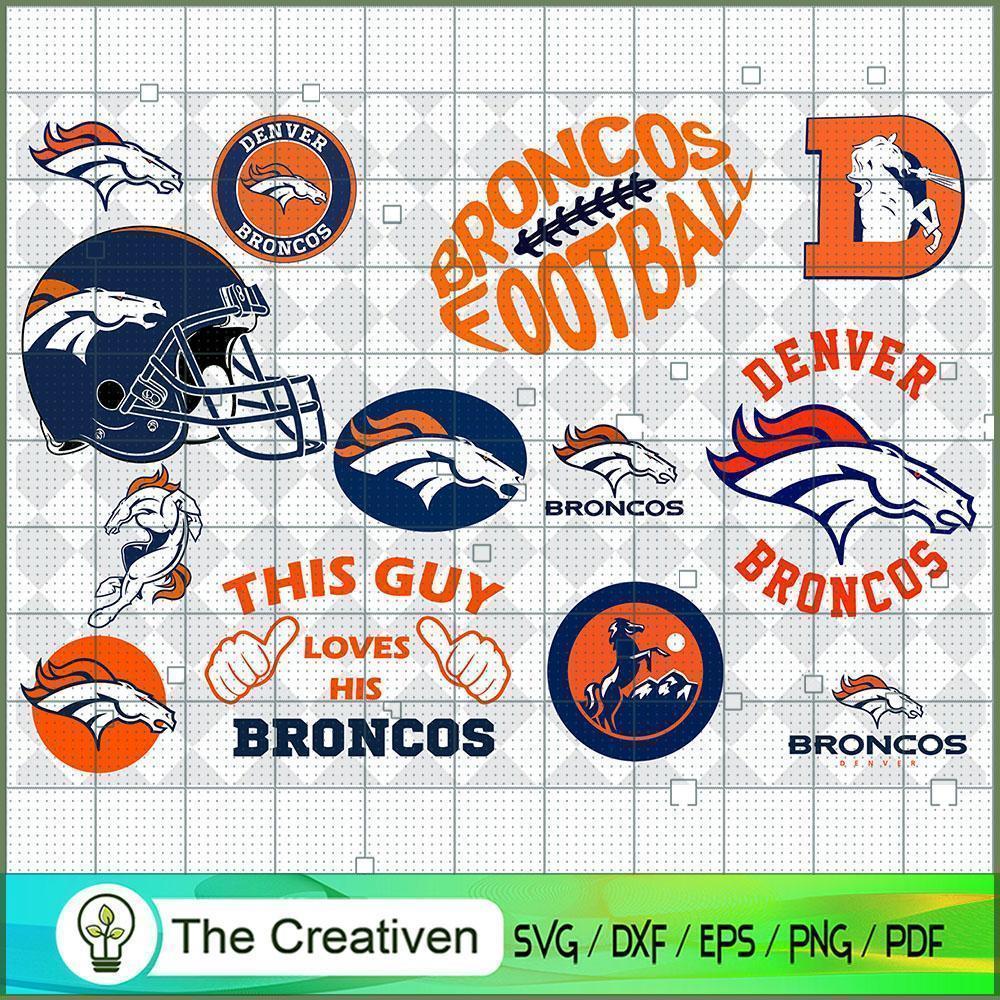 Denver Broncos Bundle SVG Cut File for Cricut & Silhouette 1 Denver Broncos Bundle SVG Cut File for Cricut & Silhouette