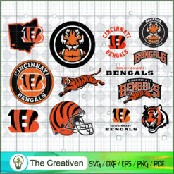 Cincinnati Bengals Bundle SVG Cut File for Cricut & Silhouette