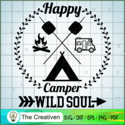 Happy Camper SVG Cut File for Cricut & Silhouette Design 14988
