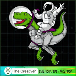 Astronaut Riding T-Rex Dinosaur SVG Cut File for Cricut & Silhouette