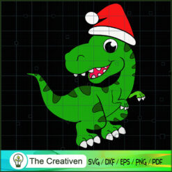 Santa Christmas Dinosaur SVG Cut File for Cricut & Silhouette