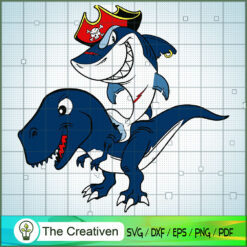 Shark Pirate Dinosaur T Rex  SVG Cut File for Cricut